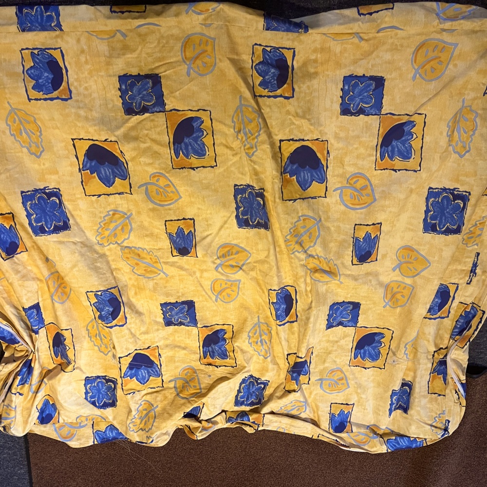 Full size Futon Cover. Summer warm colors. Zipper sides. Cotton/canvas.